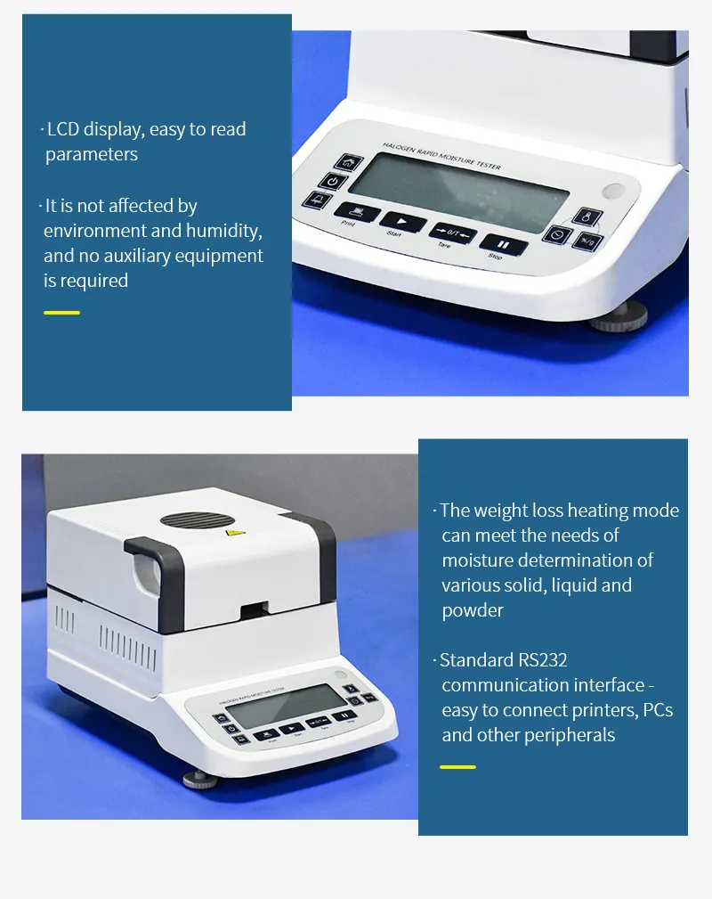 Groundnut Grain Rapid Halogen Moisture Tester Analyser For Lab 1